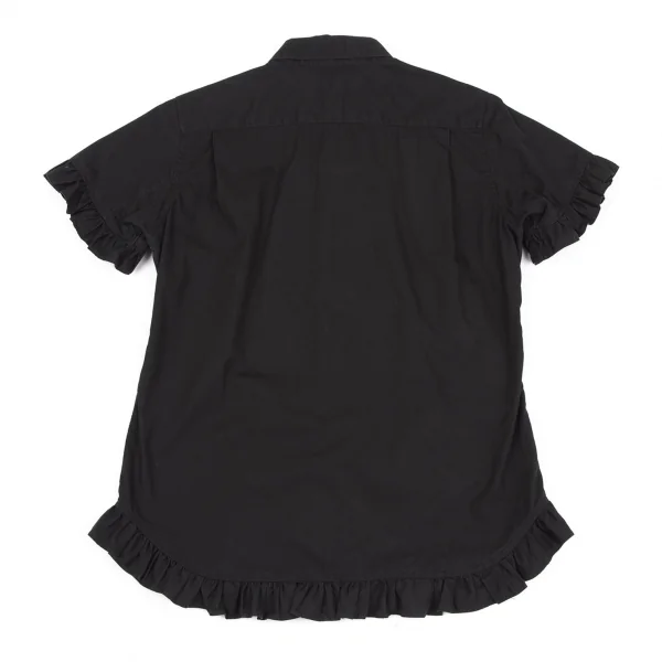 コムデギャルソン シャツ ガールCOMME des GARCONS SHIRT GIRL コットンフリル装飾半袖シャツ 黒M K-118959_014
