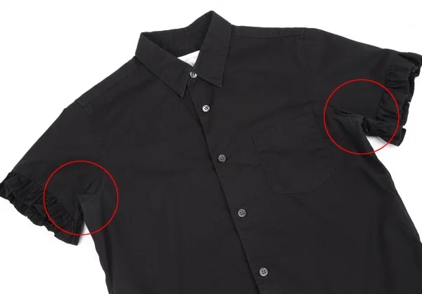 コムデギャルソン シャツ ガールCOMME des GARCONS SHIRT GIRL コットンフリル装飾半袖シャツ 黒M K-118959_003