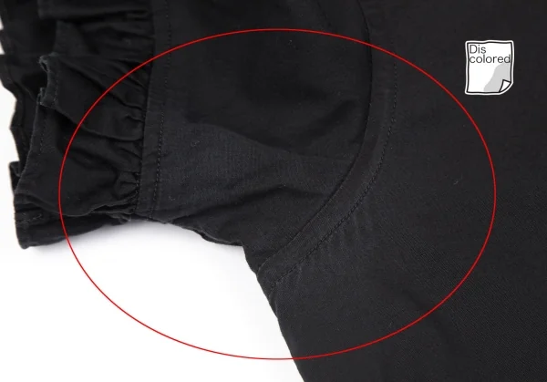 コムデギャルソン シャツ ガールCOMME des GARCONS SHIRT GIRL コットンフリル装飾半袖シャツ 黒M K-118959_004