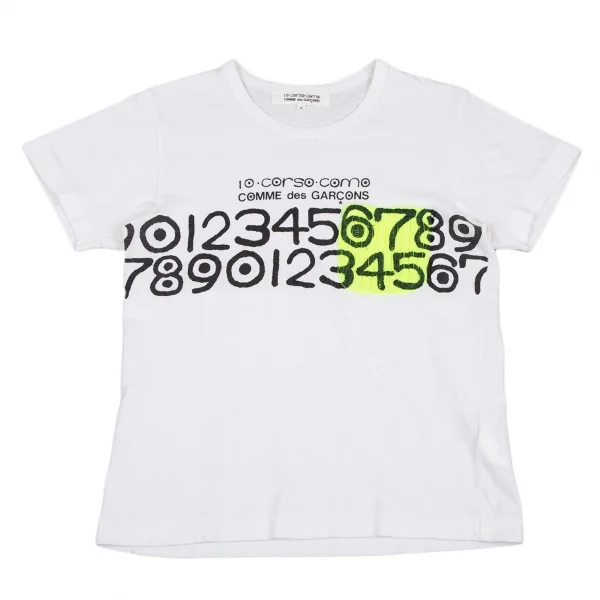 コムデギャルソン×コルソコモ10 Corso Como COMME des GARCONS ニットポケットロゴプリントTシャツ 白S K-118961_001