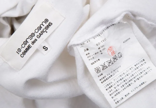 コムデギャルソン×コルソコモ10 Corso Como COMME des GARCONS ニットポケットロゴプリントTシャツ 白S K-118961_015