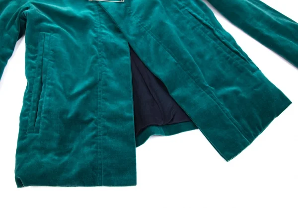 ワイズビスリミY's bis LIMI ベロアピン留めデザインジャケット エメラルドS K-118981_010