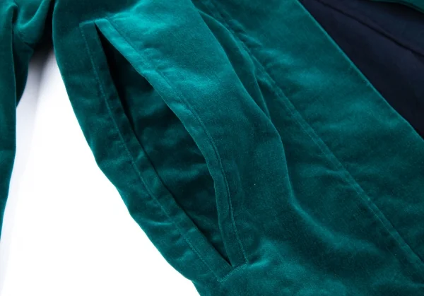 ワイズビスリミY's bis LIMI ベロアピン留めデザインジャケット エメラルドS K-118981_012