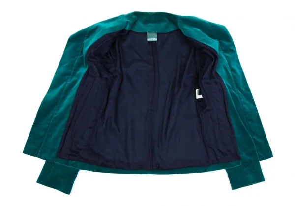 ワイズビスリミY's bis LIMI ベロアピン留めデザインジャケット エメラルドS K-118981_013