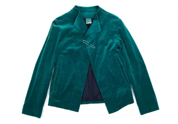ワイズビスリミY's bis LIMI ベロアピン留めデザインジャケット エメラルドS K-118981_002