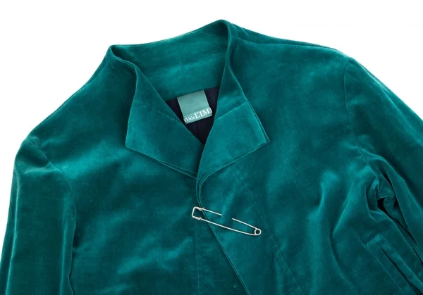 ワイズビスリミY's bis LIMI ベロアピン留めデザインジャケット エメラルドS K-118981_003