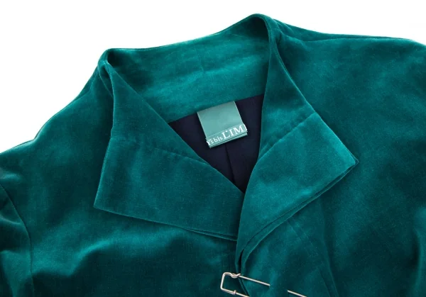 ワイズビスリミY's bis LIMI ベロアピン留めデザインジャケット エメラルドS K-118981_004