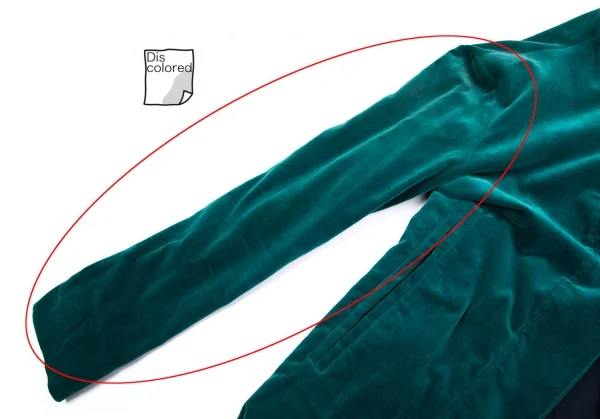 ワイズビスリミY's bis LIMI ベロアピン留めデザインジャケット エメラルドS K-118981_006