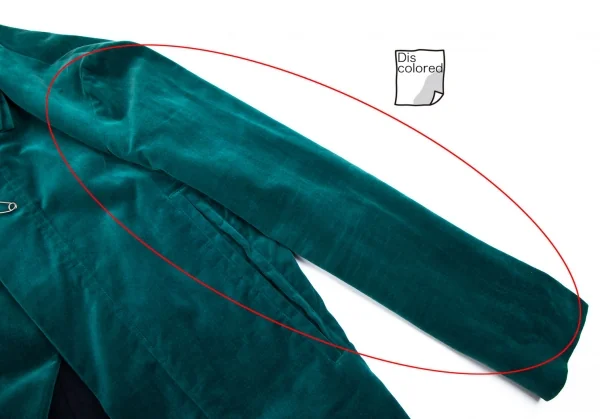 ワイズビスリミY's bis LIMI ベロアピン留めデザインジャケット エメラルドS K-118981_007