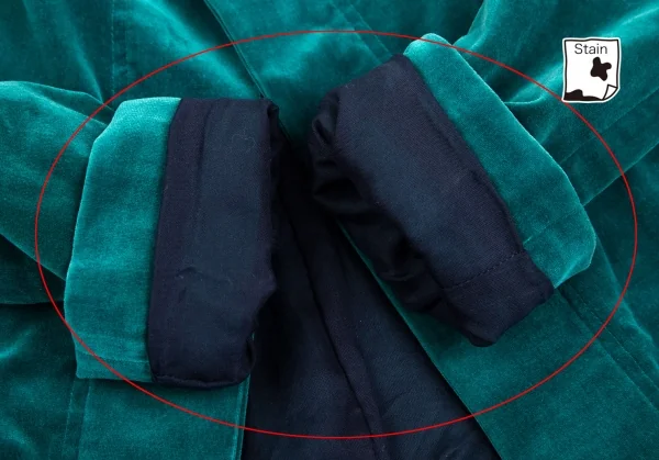 ワイズビスリミY's bis LIMI ベロアピン留めデザインジャケット エメラルドS K-118981_009