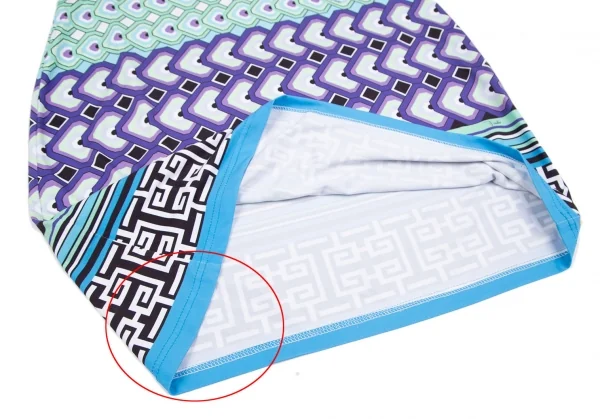 エミリオプッチEMILIO PUCCI 幾何学プリントスクエアネック半袖ワンピース 白水色他42 K-118984_009
