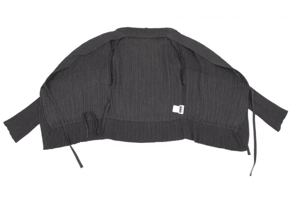 イッセイミヤケ フェットISSEY MIYAKE FETE プリーツドレープデザインジャケット チャコール2 K-118986_012
