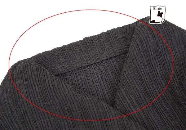 イッセイミヤケ フェットISSEY MIYAKE FETE プリーツドレープデザインジャケット チャコール2 K-118986_004