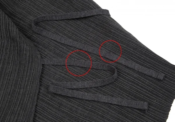 イッセイミヤケ フェットISSEY MIYAKE FETE プリーツドレープデザインジャケット チャコール2 K-118986_009