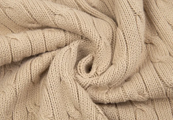 ラルフローレンRalph Lauren ポニーワンポイント刺繍ケーブルニット ベージュL K-118990_010