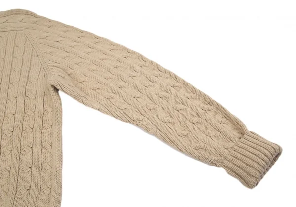 ラルフローレンRalph Lauren ポニーワンポイント刺繍ケーブルニット ベージュL K-118990_005