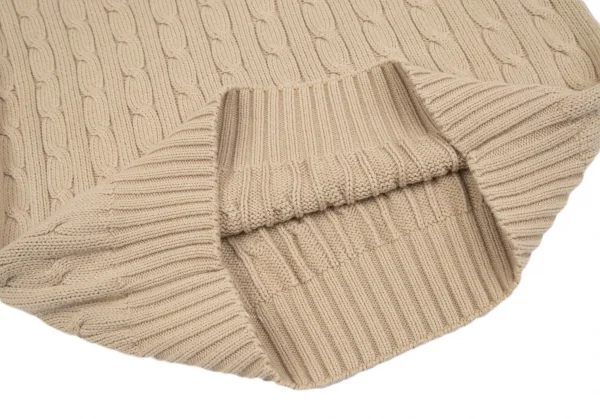 ラルフローレンRalph Lauren ポニーワンポイント刺繍ケーブルニット ベージュL K-118990_008