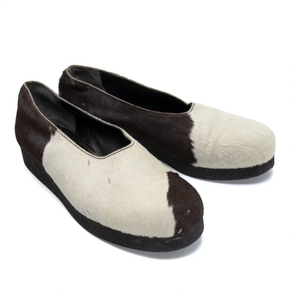 【ギャルソン】ハラコシューズ コムデギャルソンCOMME des GARCONS ハラコシューズ 白茶22.5 (K-119012)
