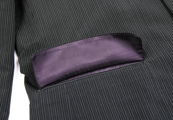 ワイズフォーメンY's for men  ポリシルク背抜きストライプ3Bジャケット チャコールM K-119018_010