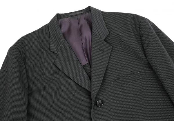 ワイズフォーメンY's for men  ポリシルク背抜きストライプ3Bジャケット チャコールM K-119018_002