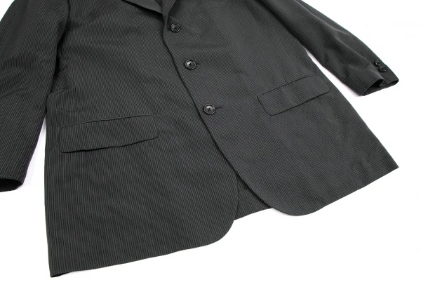 ワイズフォーメンY's for men  ポリシルク背抜きストライプ3Bジャケット チャコールM K-119018_009