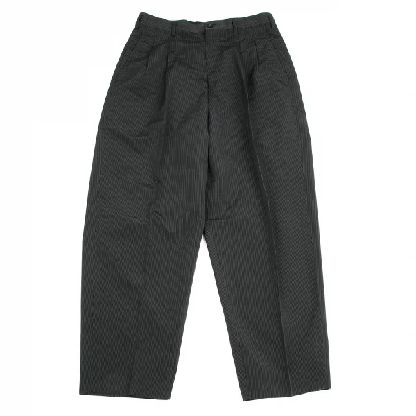ワイズフォーメンY's for men ポリシルクストライプテーパードパンツ チャコールLL K-119019_001