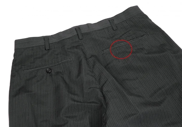 ワイズフォーメンY's for men ポリシルクストライプテーパードパンツ チャコールLL K-119019_010