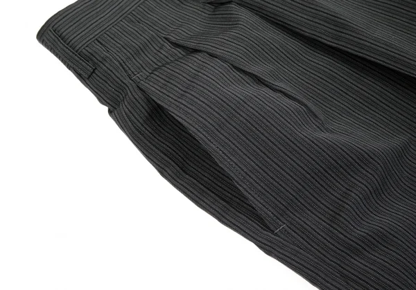 ワイズフォーメンY's for men ポリシルクストライプテーパードパンツ チャコールLL K-119019_003