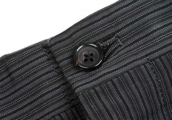 ワイズフォーメンY's for men ポリシルクストライプテーパードパンツ チャコールLL K-119019_004