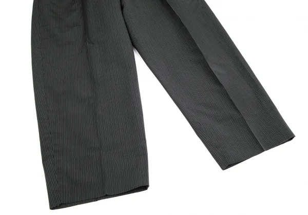 ワイズフォーメンY's for men ポリシルクストライプセットアップ チャコールM・LL K-119020_014