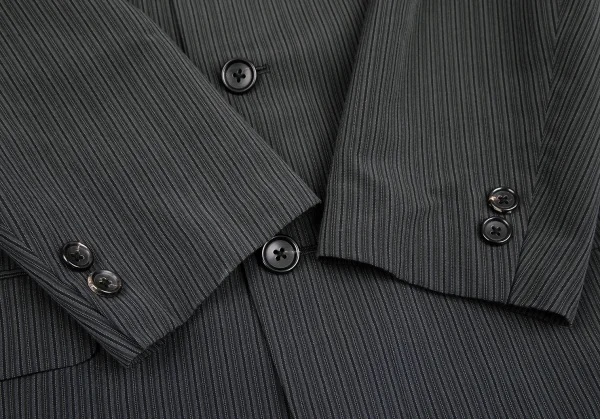 ワイズフォーメンY's for men ポリシルクストライプセットアップ チャコールM・LL K-119020_006