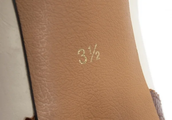 ジャンポールゴルチエJean Paul GAULTIER ウイングチップポインテッドトゥパンプス 茶白3 1/2(24位) K-119022_009
