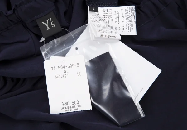 Y's Triacetate Poly Crepe Frill Pants K-119063_013