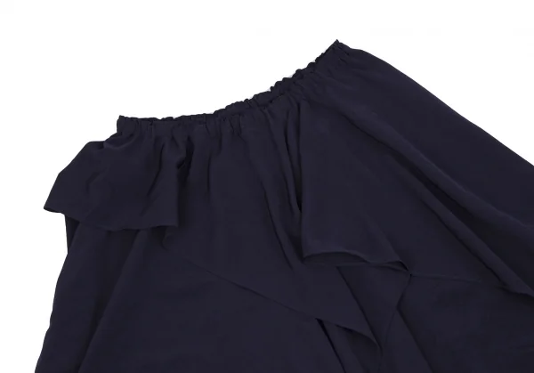 Y's Triacetate Poly Crepe Frill Pants K-119063_002