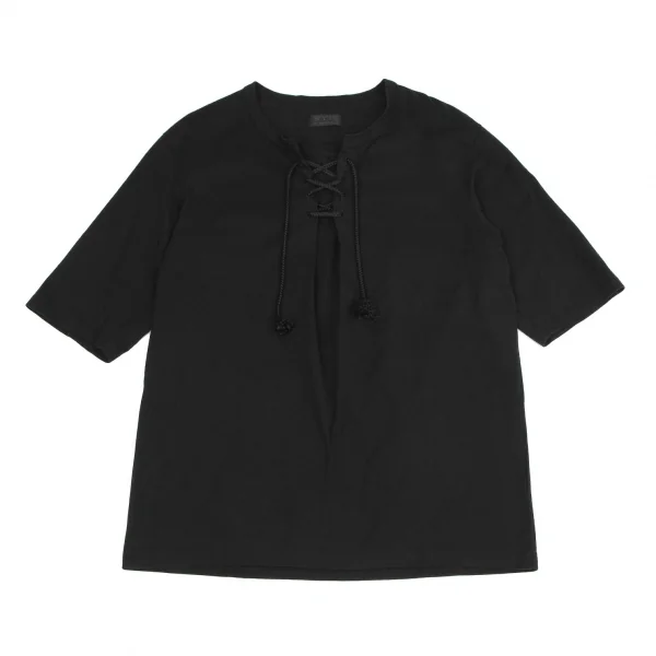 サイトs'yte レースアップビッグTシャツ 黒3 K-119066_001