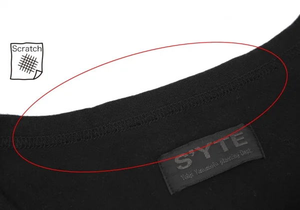 サイトs'yte レースアップビッグTシャツ 黒3 K-119066_004