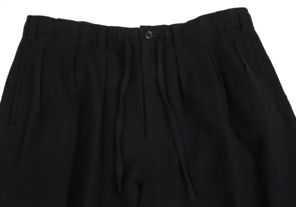 グラウンド ワイGround Y ウール混紡ドロスト裾リブパンツ 黒3 K-119067_002