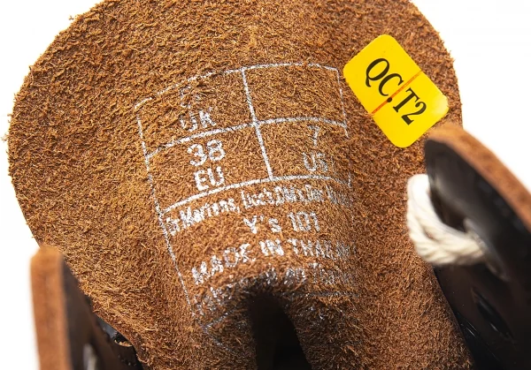 新品!ワイズ×ドクターマーチンY's× Dr Martens 101 バックジップ6ホールブーツ UK5 黒黄UK5(24位) K-119084_010