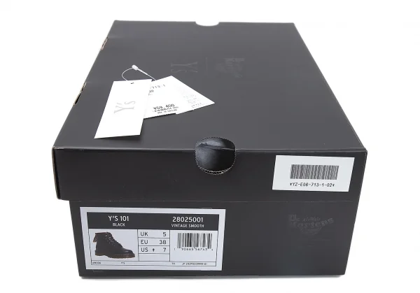 新品!ワイズ×ドクターマーチンY's× Dr Martens 101 バックジップ6ホールブーツ UK5 黒黄UK5(24位) K-119084_012