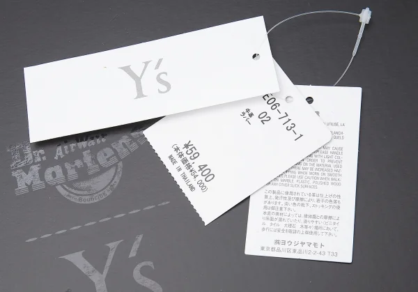 新品!ワイズ×ドクターマーチンY's× Dr Martens 101 バックジップ6ホールブーツ UK5 黒黄UK5(24位) K-119084_013