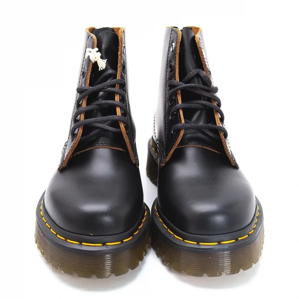 新品!ワイズ×ドクターマーチンY's× Dr Martens 101 バックジップ6ホールブーツ UK5 黒黄UK5(24位) K-119084_002