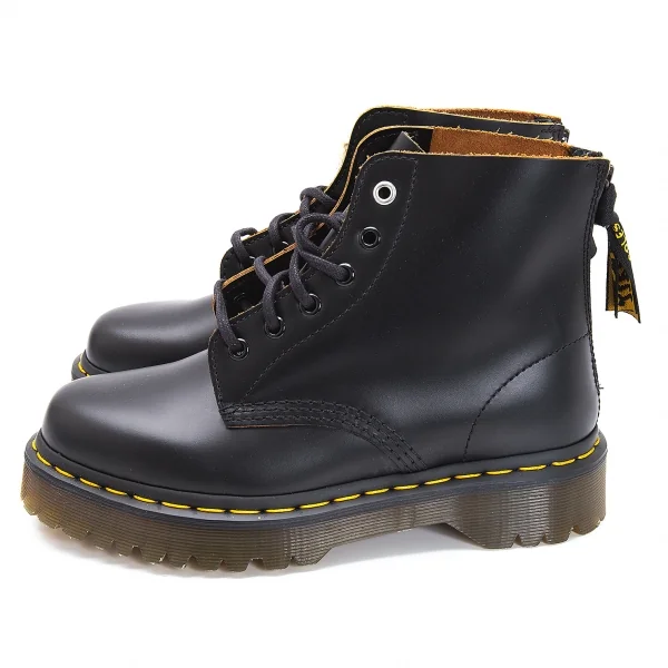 新品!ワイズ×ドクターマーチンY's× Dr Martens 101 バックジップ6ホールブーツ UK5 黒黄UK5(24位) K-119084_003