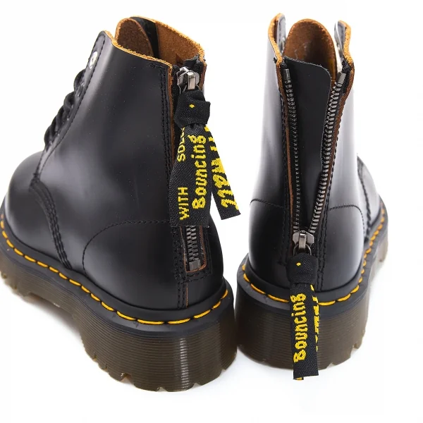 新品!ワイズ×ドクターマーチンY's× Dr Martens 101 バックジップ6ホールブーツ UK5 黒黄UK5(24位) K-119084_005