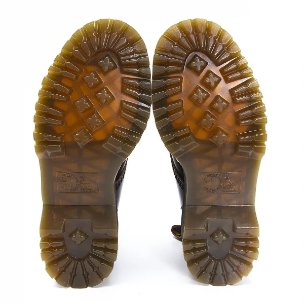 新品!ワイズ×ドクターマーチンY's× Dr Martens 101 バックジップ6ホールブーツ UK5 黒黄UK5(24位) K-119084_006