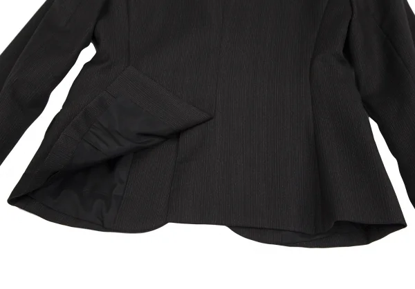 セオリーTheory ピンストライプウールジャケット 黒2 K-119087_013