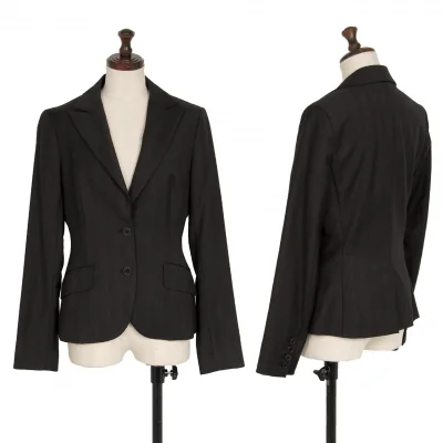 セオリーTheory ピンストライプウールジャケット 黒