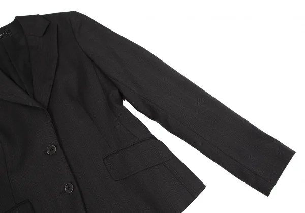 セオリーTheory ピンストライプウールジャケット 黒2 K-119087_004