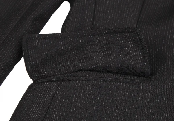 セオリーTheory ピンストライプウールジャケット 黒2 K-119087_008