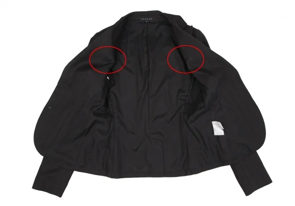 セオリーTheory ピンストライプウールジャケット 黒2 K-119087_009