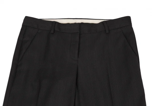 セオリーTheory ピンストライプウールフレアパンツ 黒4 K-119088_002